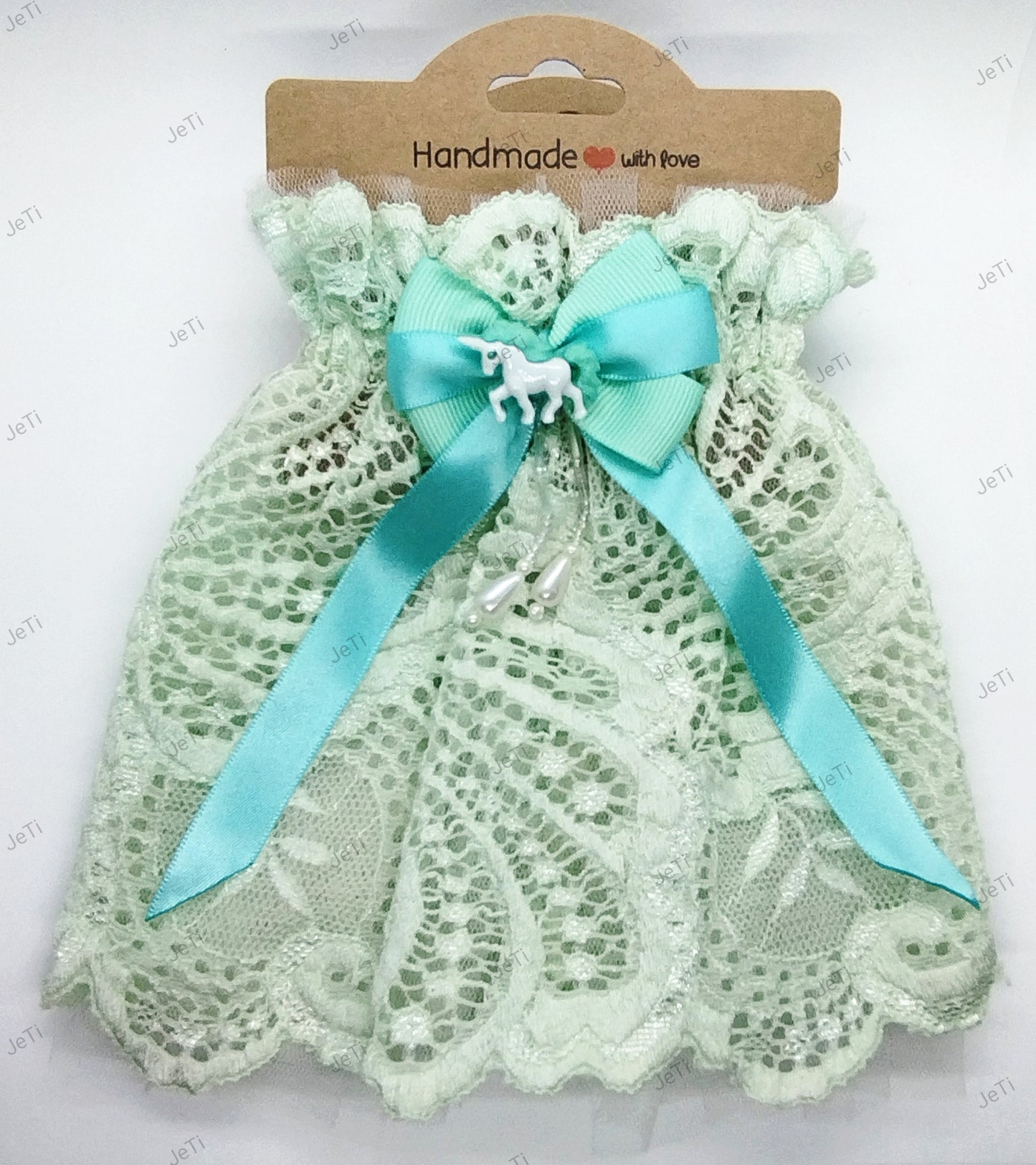 Peppermint unicorn lace cuffs