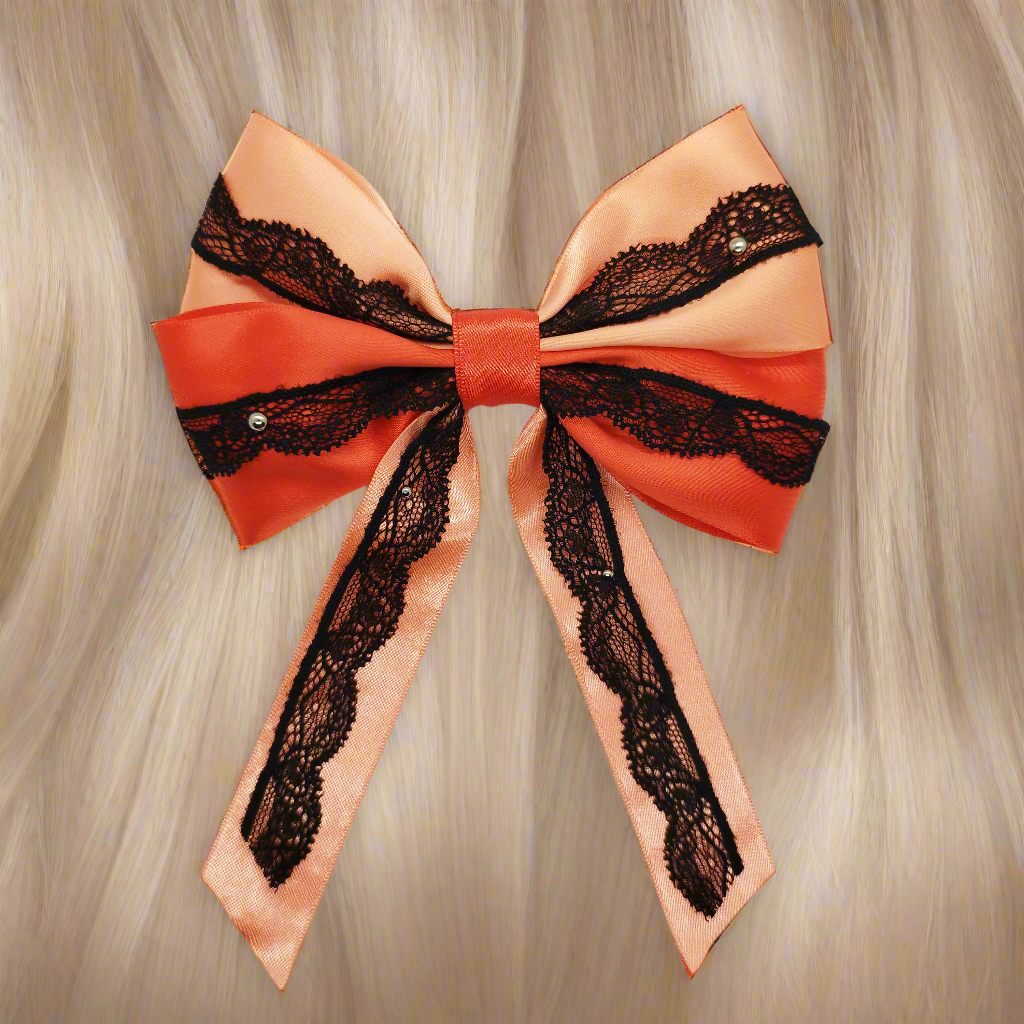 Lace and ribbon hairclip