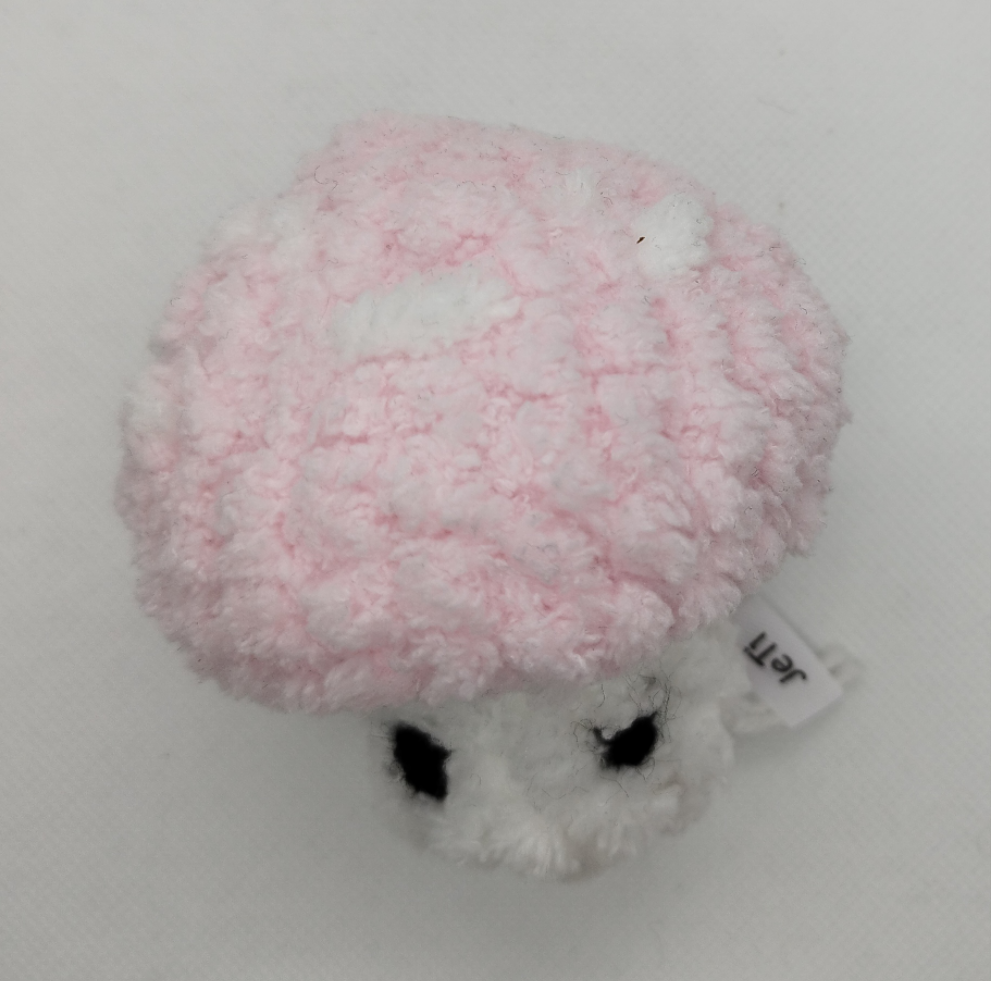 Crocheted popping mushroom Pink