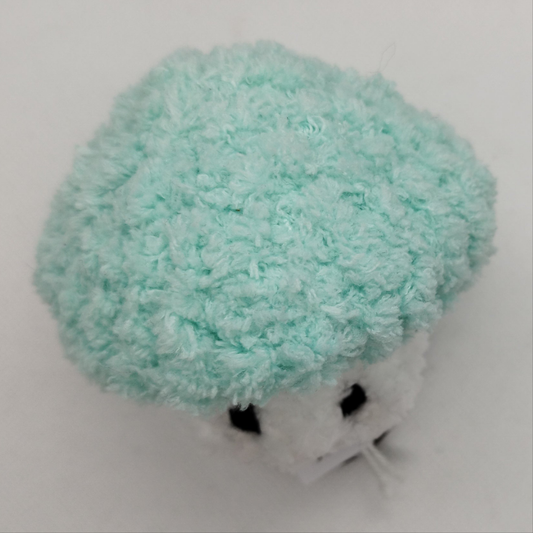 Crocheted popping mushroom Aqua