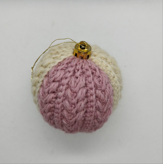 Dusty rose / cream bauble