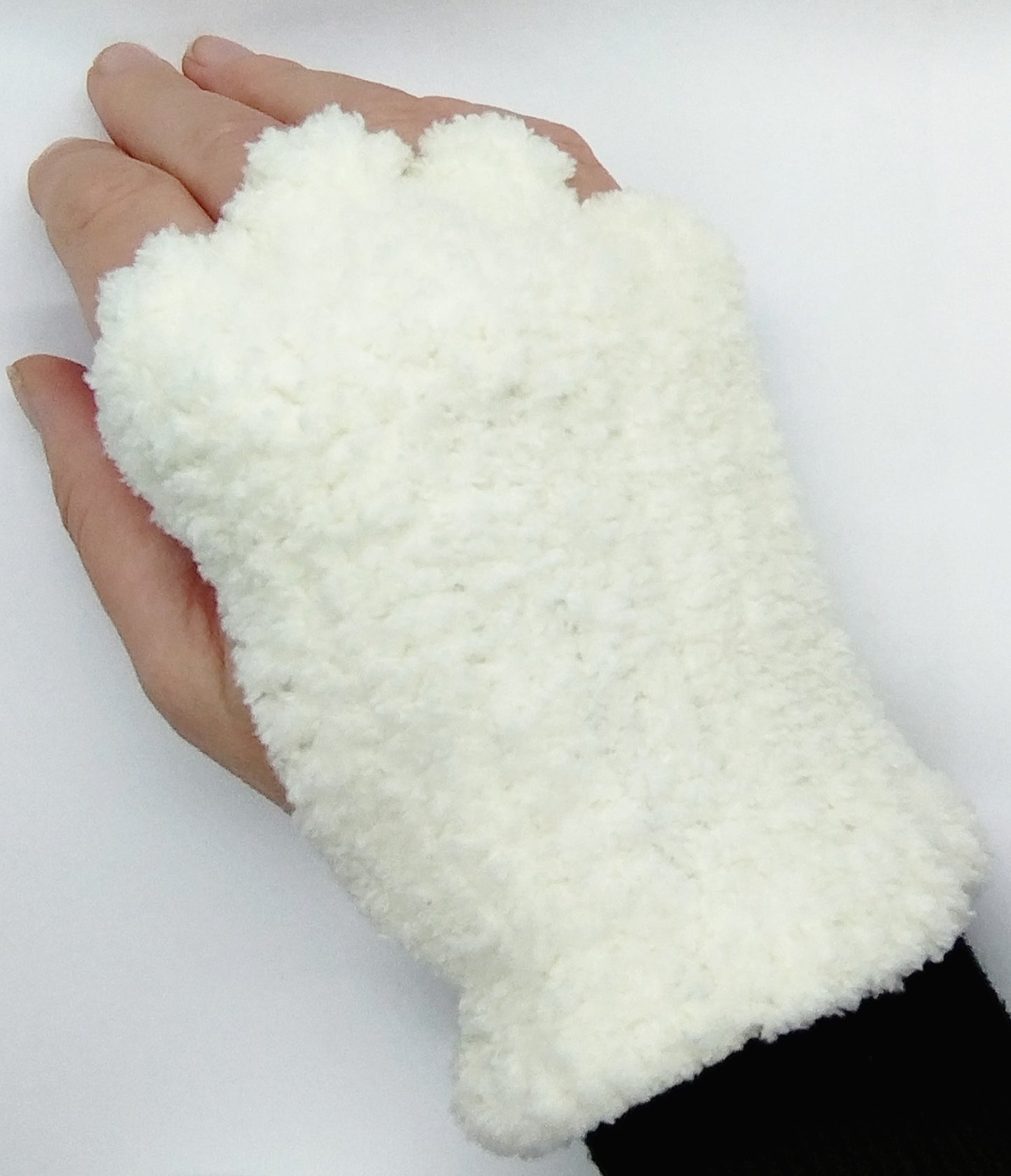 Cute Paw Fingerless Gloves – Soft Handmade Gloves