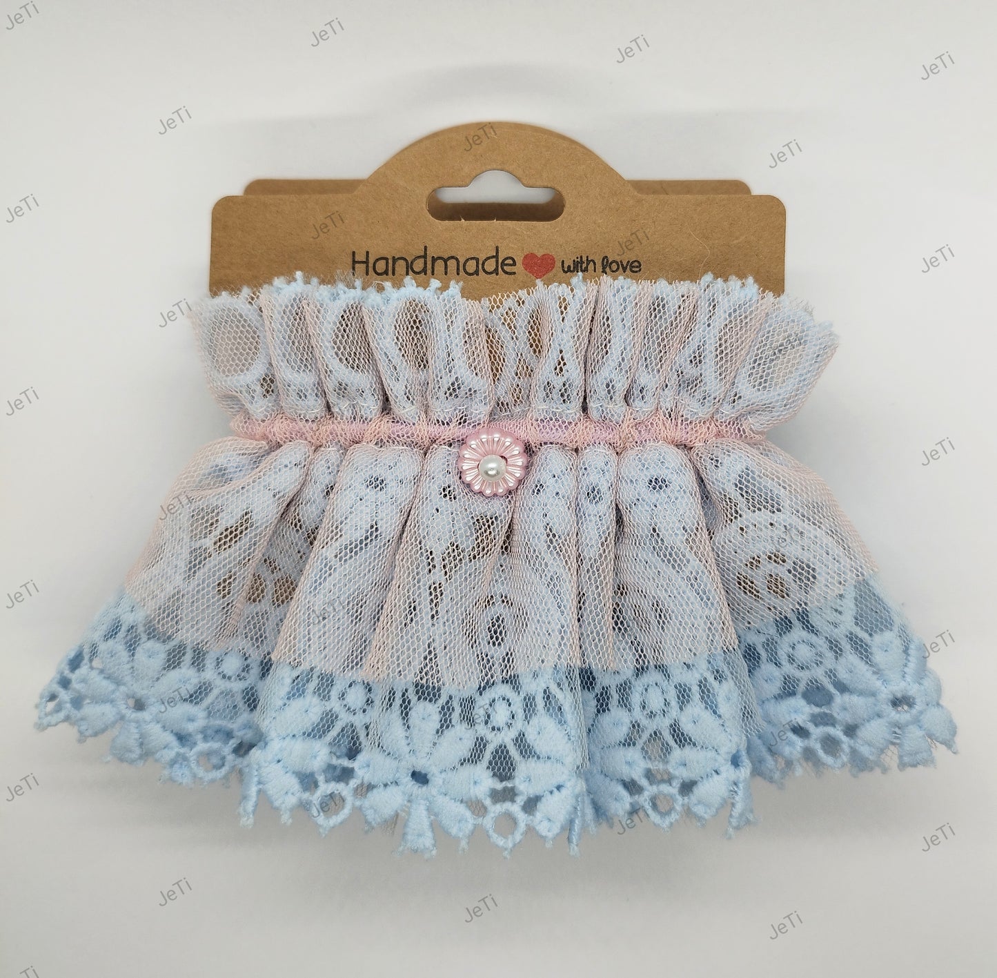 Blue Daisy lace cuffs