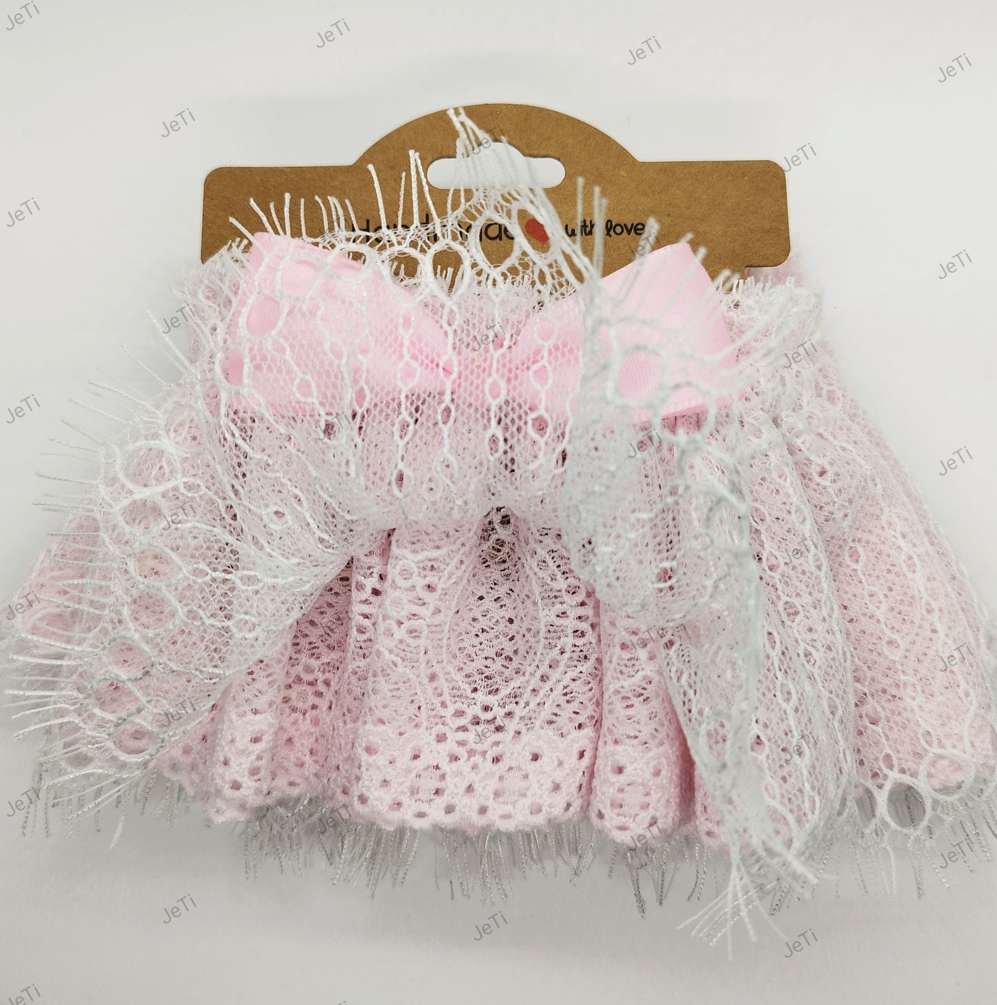 Pink star lace cuffs