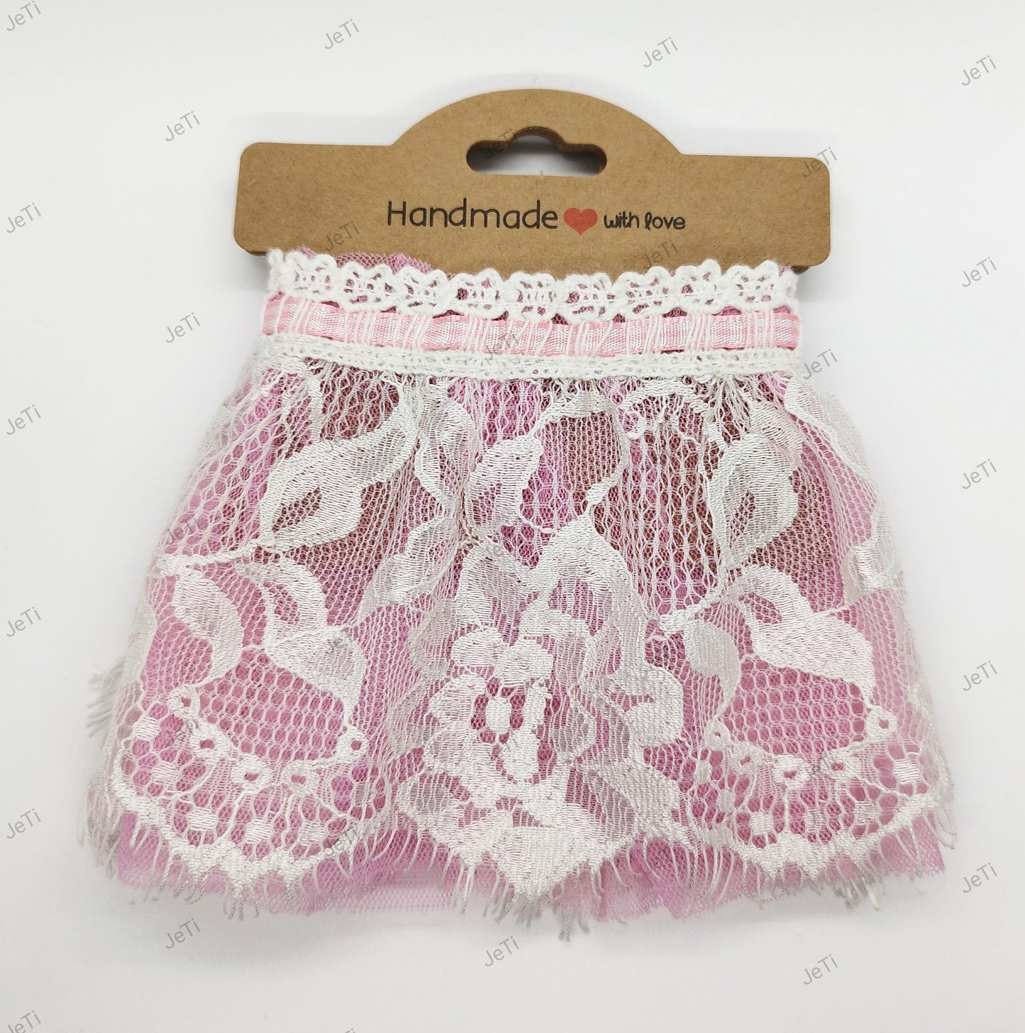 Pink lace cuffs with bucle