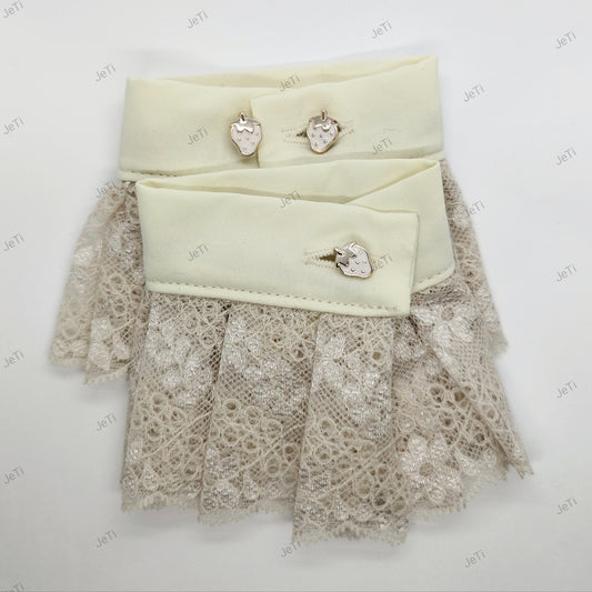 Strawberry crean lace cuffs