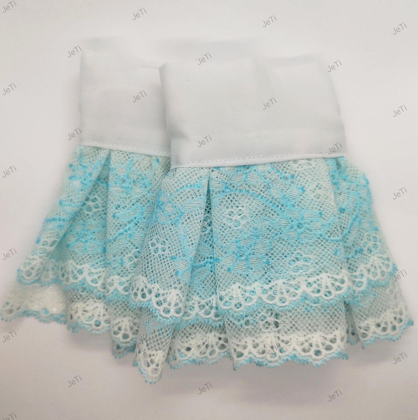 Blue Daisy lace cuffs