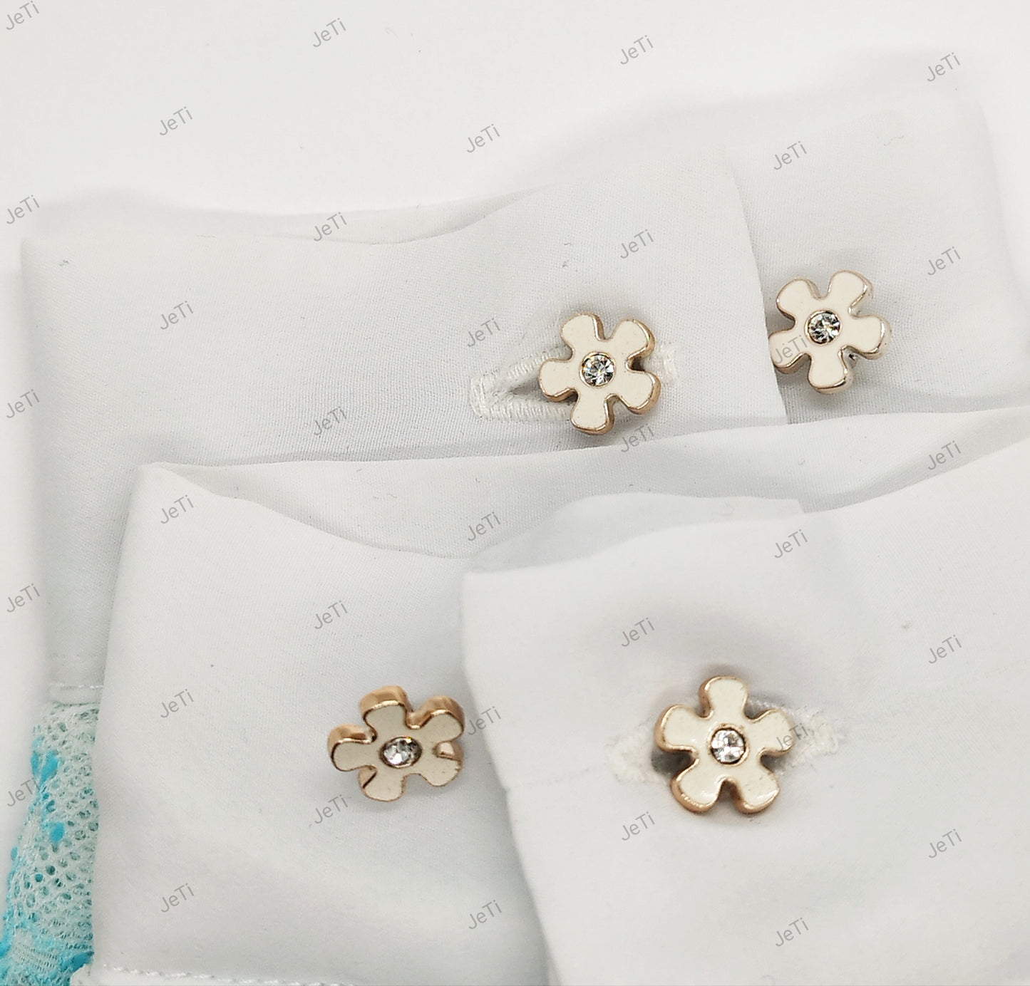 Blue Daisy lace cuffs