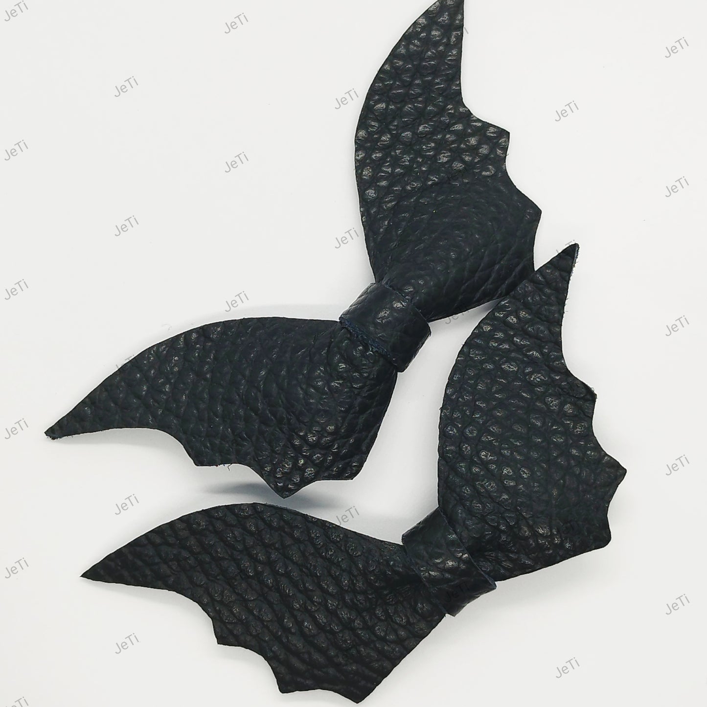 Leather bat hair bows