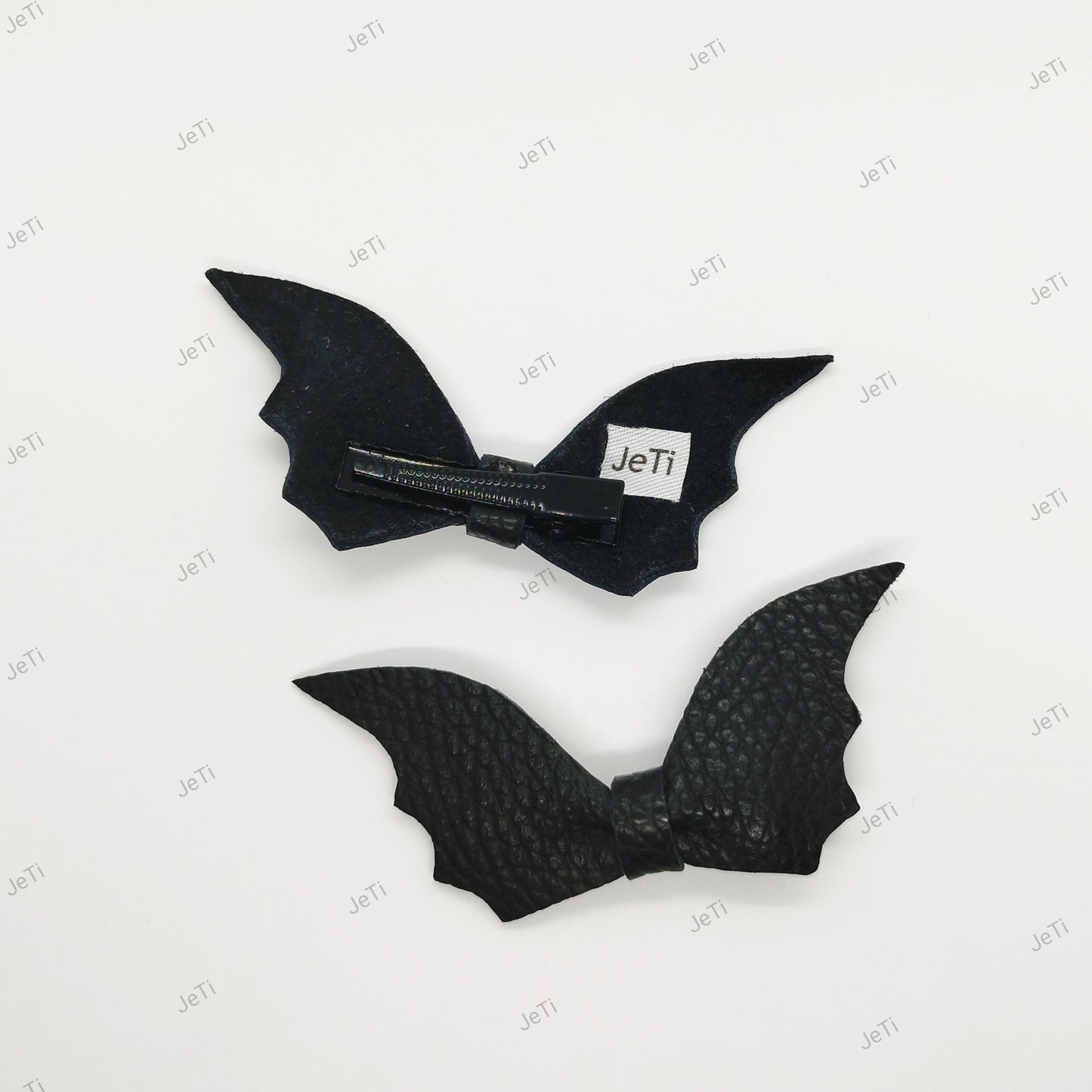 Leather bat hair bows