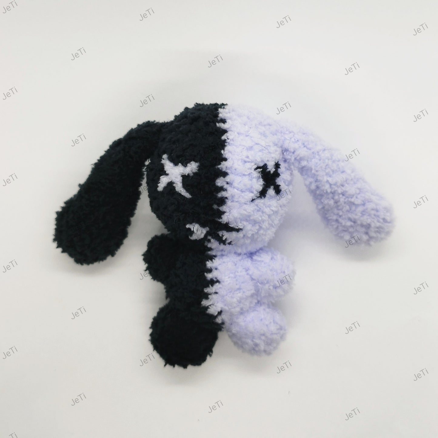 Tiny lilac/black double bunny