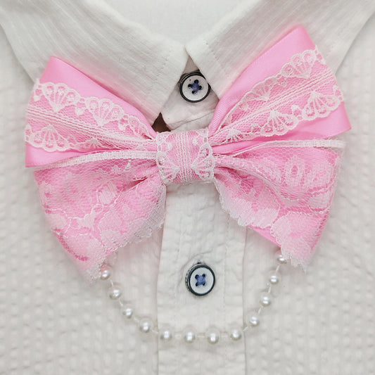 Pink & pearls bow
