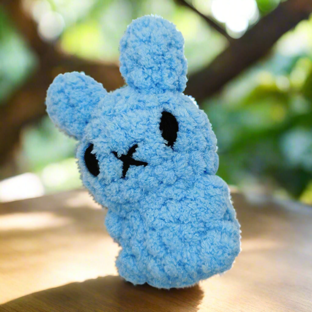 Crocheted Blue Bunny