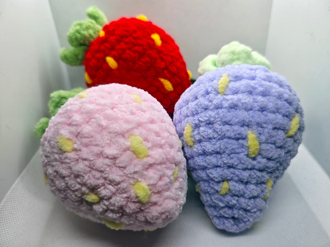 Colorful crochet fruit fidget toys collection