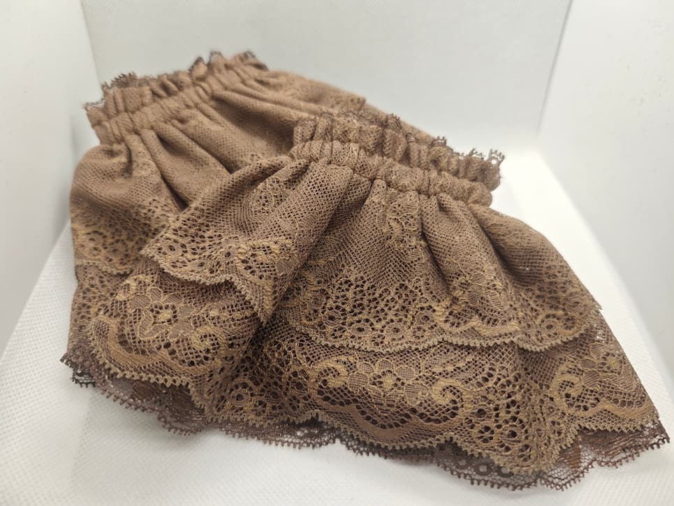 Elegant lace wrist cuffs for women close-up